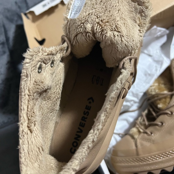 Tan Converse CT Fur Boot/Shoe Teak Size 11 - Picture 5 of 6